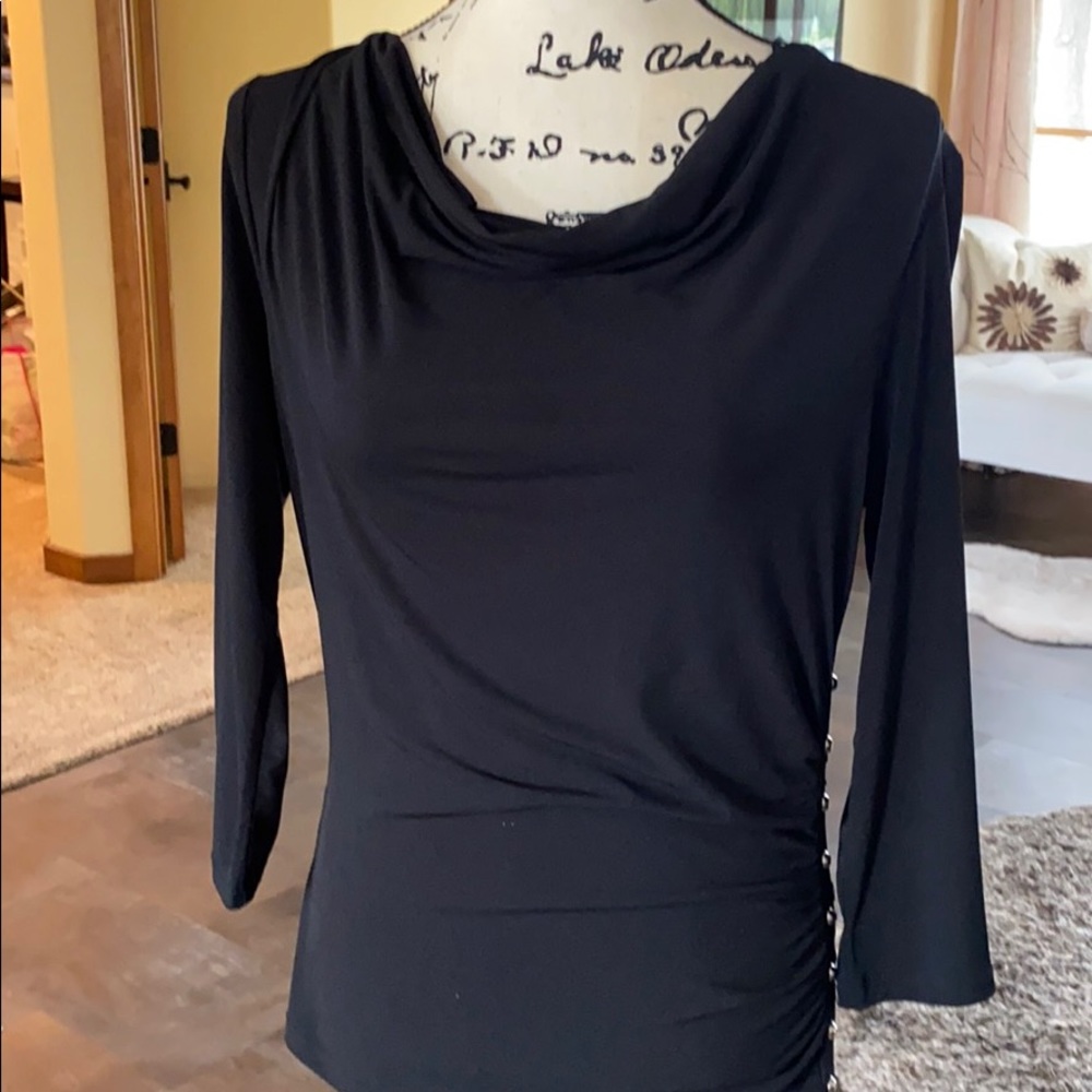 Michael Kors Black Long Sleeve Blouse
